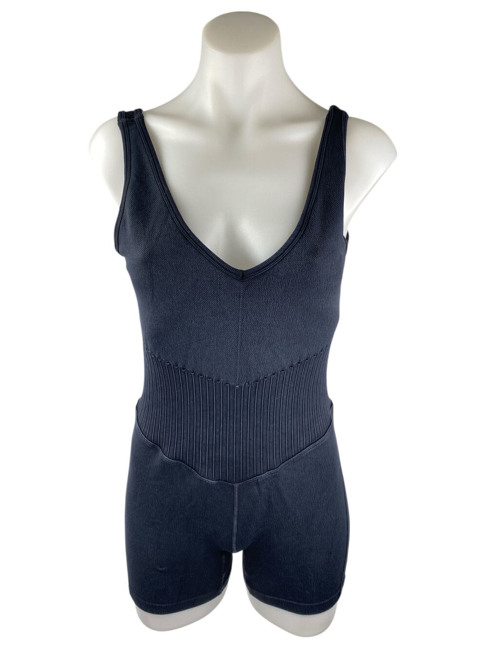 JoyLab Womens Black Seamless Sleeveless Activewear Bodysuit Jumpsuit Romper Sz L